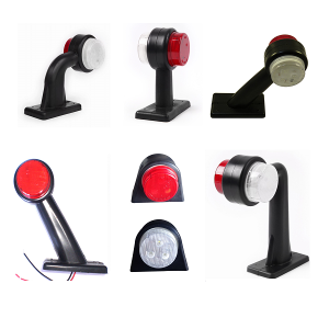 2 inchi rotundă cu două fețe Piranha LED 3 + 3 diode Trailer camion lateral marcator Clearance Stalk Light Outline